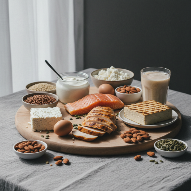 Ilustração editorial: 10 Best High Protein Foods Ranked for Easy Air Frying