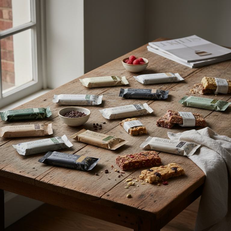 Ilustração editorial: 15 Best Low Sugar Protein Bars That Actually Taste Good