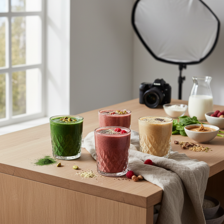 Ilustração editorial: 3 High Protein Smoothies with 35g+ Protein for Busy Mornings