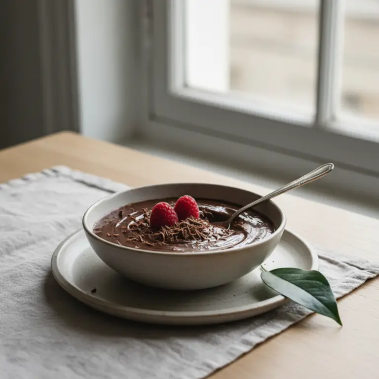 Ilustração editorial: 30g Protein Chocolate Pudding: The 12-Minute Air Fryer Hack