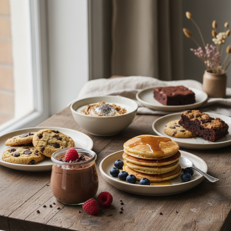 Ilustração editorial: 5 High Protein Desserts That Taste Like Real Treats