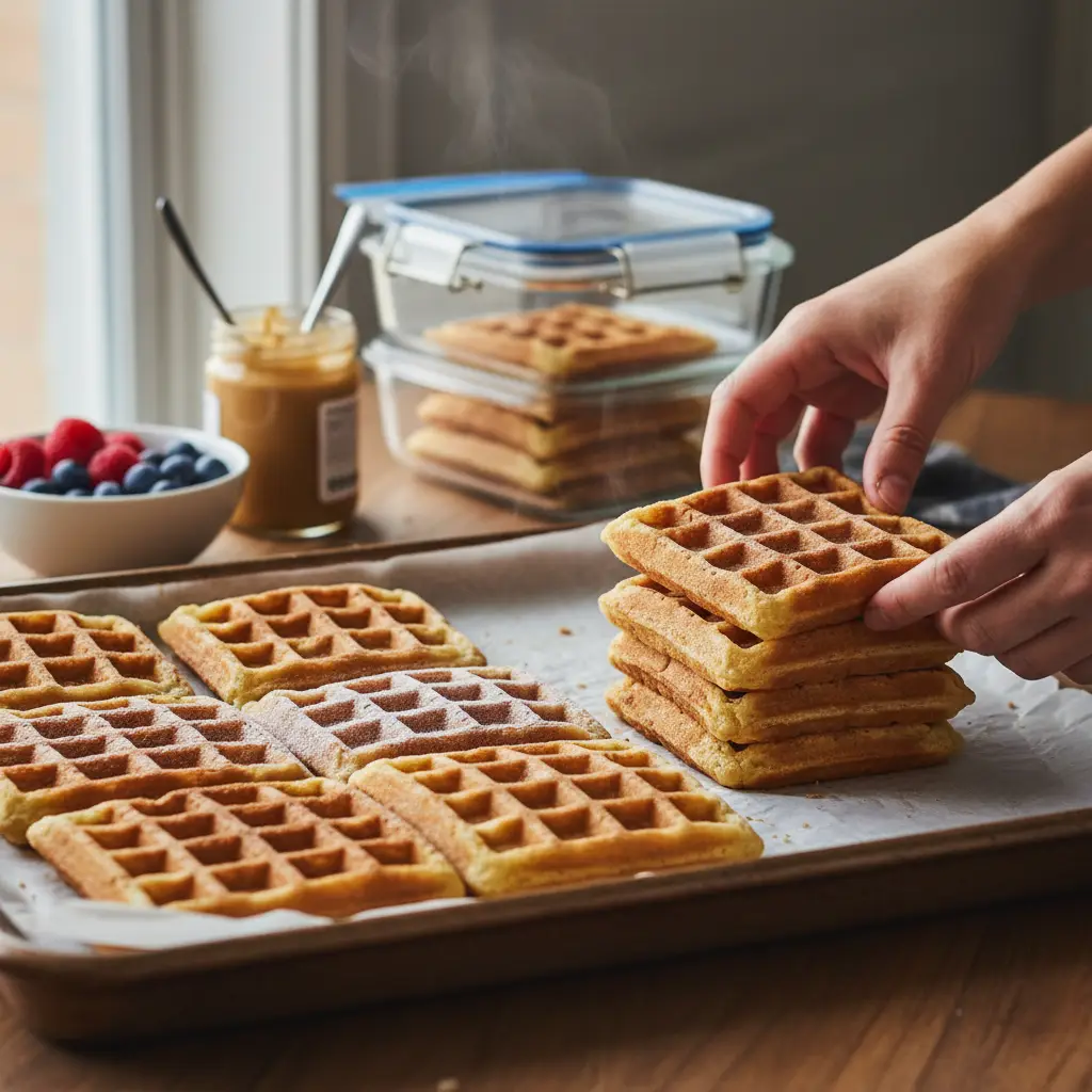 5-Minute Freezer Protein Waffles: The Low-Carb Batch Prep — detail