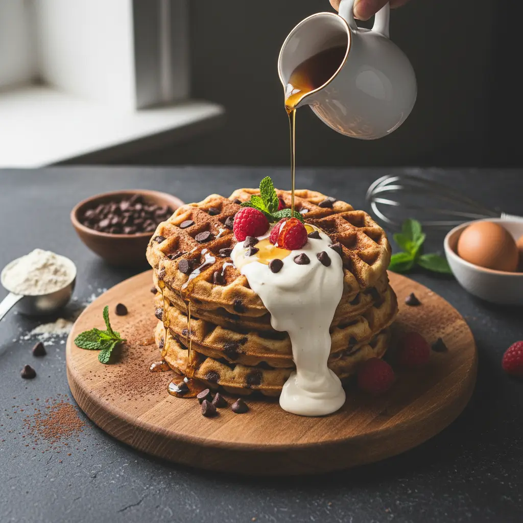 5-Step Chocolate Chip Protein Waffles: Low-Carb & Crispy — result