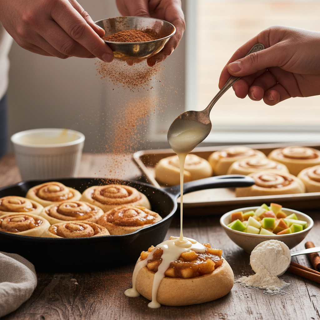 Air Fryer Apple Protein Cinnamon Rolls: 12-Minute Low-Carb Treat — detail