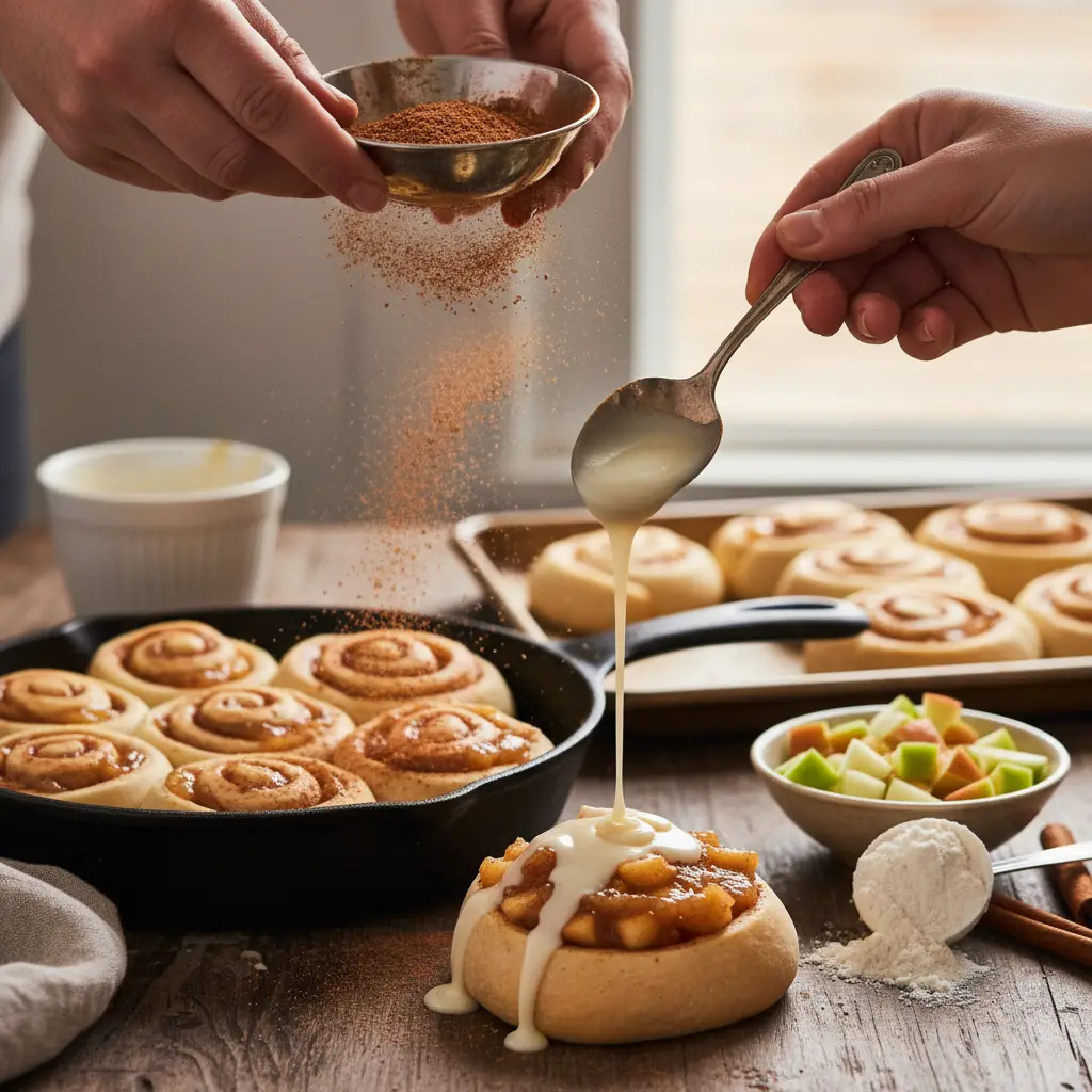 Air Fryer Apple Protein Cinnamon Rolls: 12-Minute Low-Carb Treat — detail