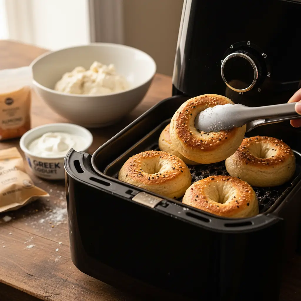 Air Fryer Protein Bagels: A 12-Minute Low-Carb Breakfast — detail