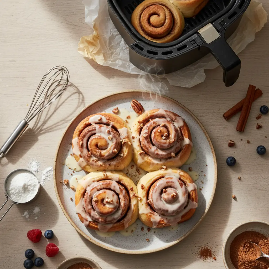 Air Fryer Protein Cinnamon Rolls: Done in 15 Minutes — result