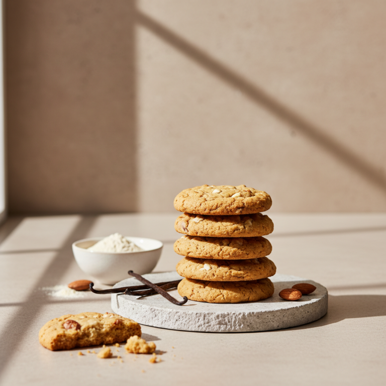 Ilustração editorial: Air Fryer Protein Cookies: Vanilla Low-Carb Treat in 12 Minutes