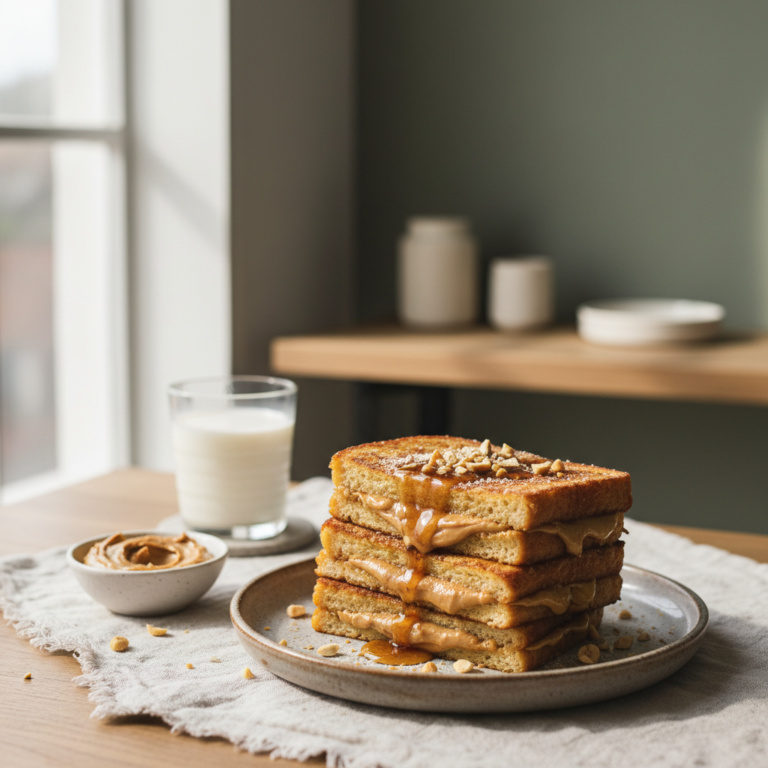 Ilustração editorial: Air Fryer Stuffed Protein French Toast: 30g Protein Recipe