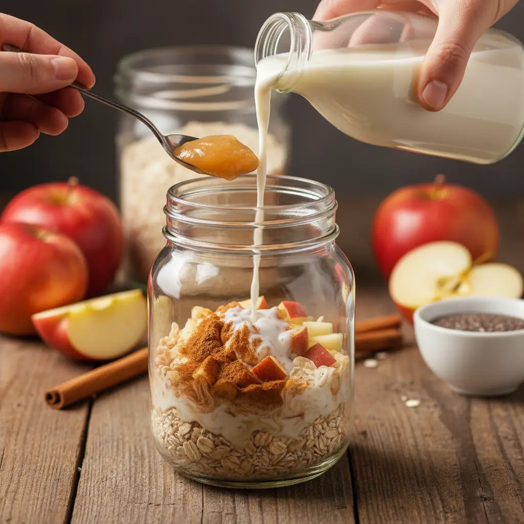 Apple Cinnamon Overnight Oats: 5-Minute Low-Carb Breakfast — detail