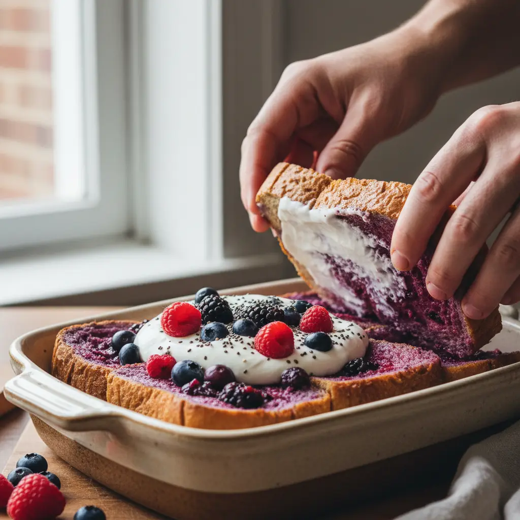 Berry French Toast Casserole: 12-Minute Low-Carb Breakfast — detail