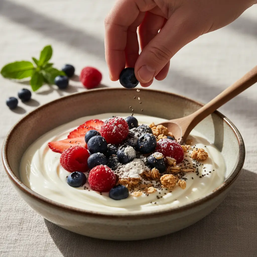 Berry Yogurt Bowl: 3-Step Low-Carb Breakfast Under $3 — detail