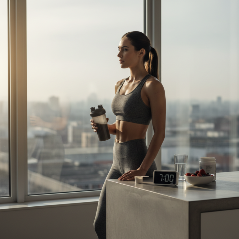 Ilustração editorial: Best Time Protein Shake Fat Loss: 3 Proven Timing Strategies
