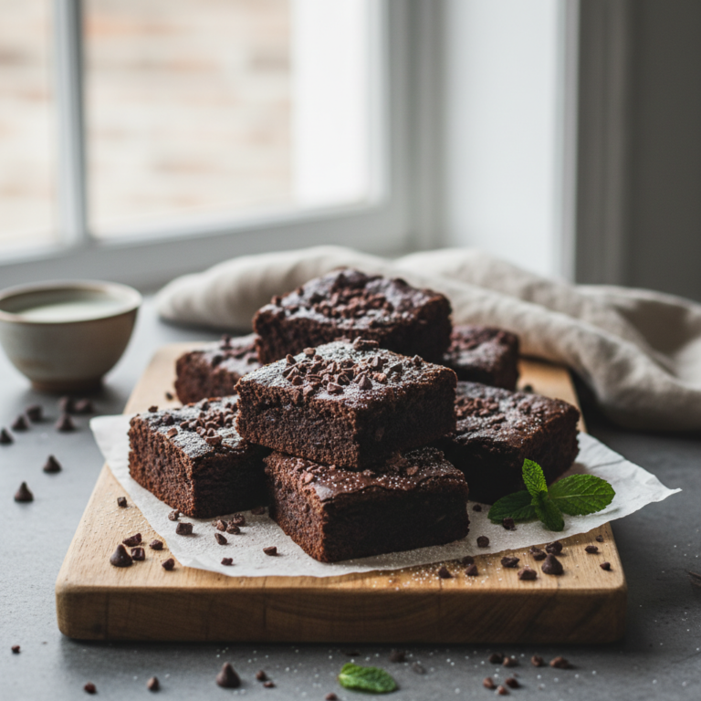 Ilustração editorial: Black Bean Protein Brownies: 12-Minute Air Fryer Fix