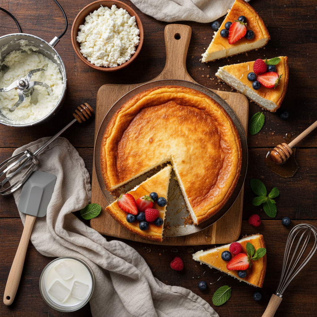 Blender Cottage Cheese Cheesecake: 12-Minute Air Fryer Delight — result