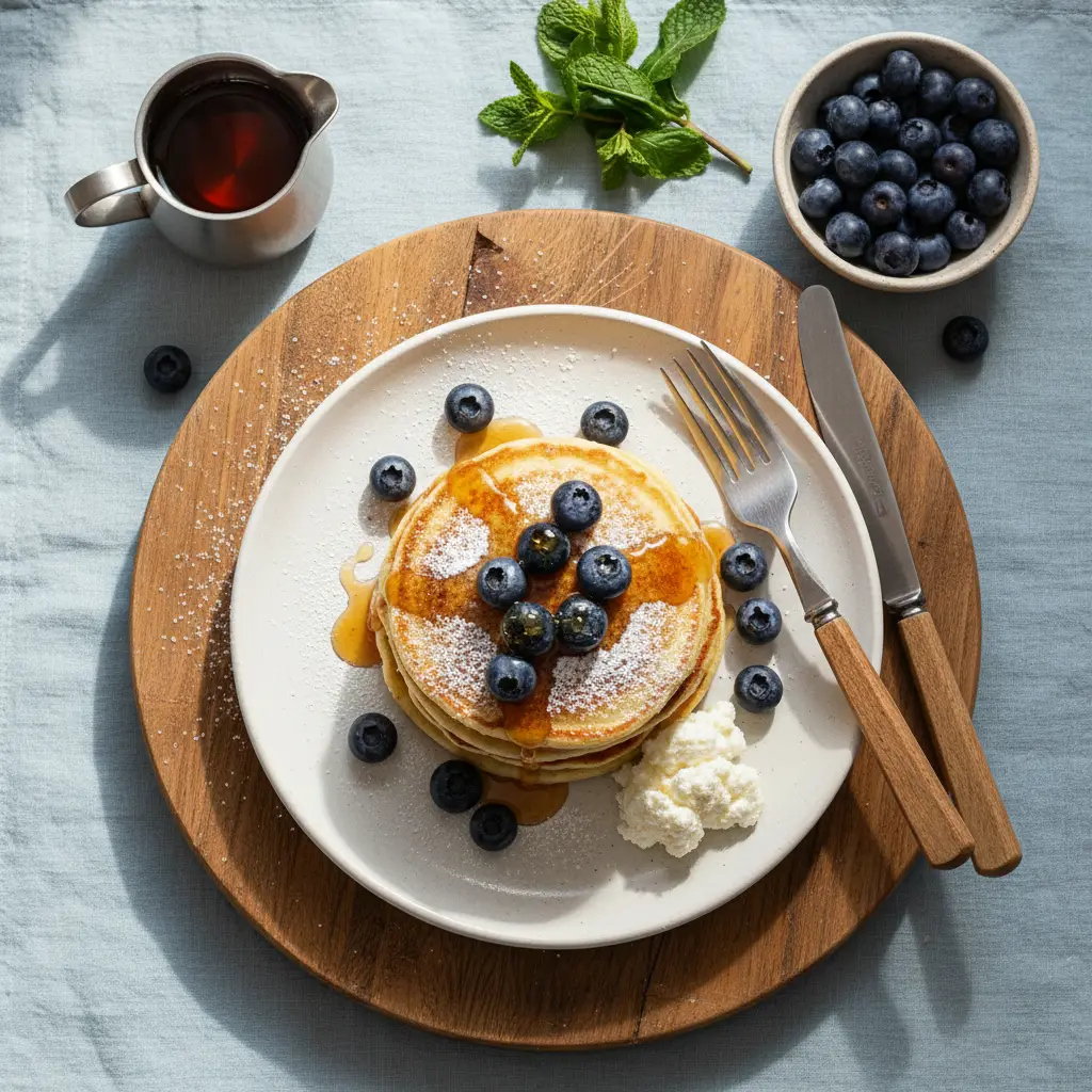 Blueberry Cottage Cheese Pancakes: 3-Step Low-Carb Breakfast — result
