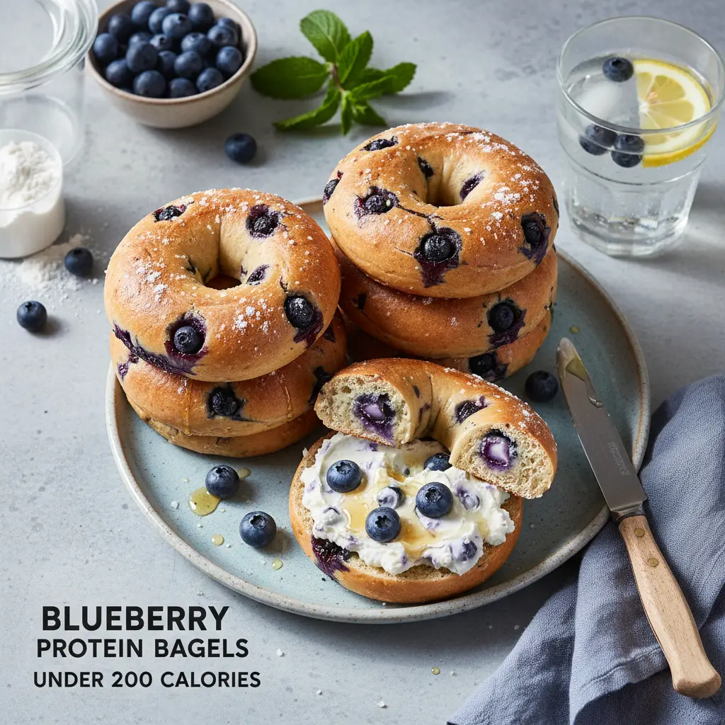 Blueberry Protein Bagels: 4 Easy Steps Under 200 Calories — result