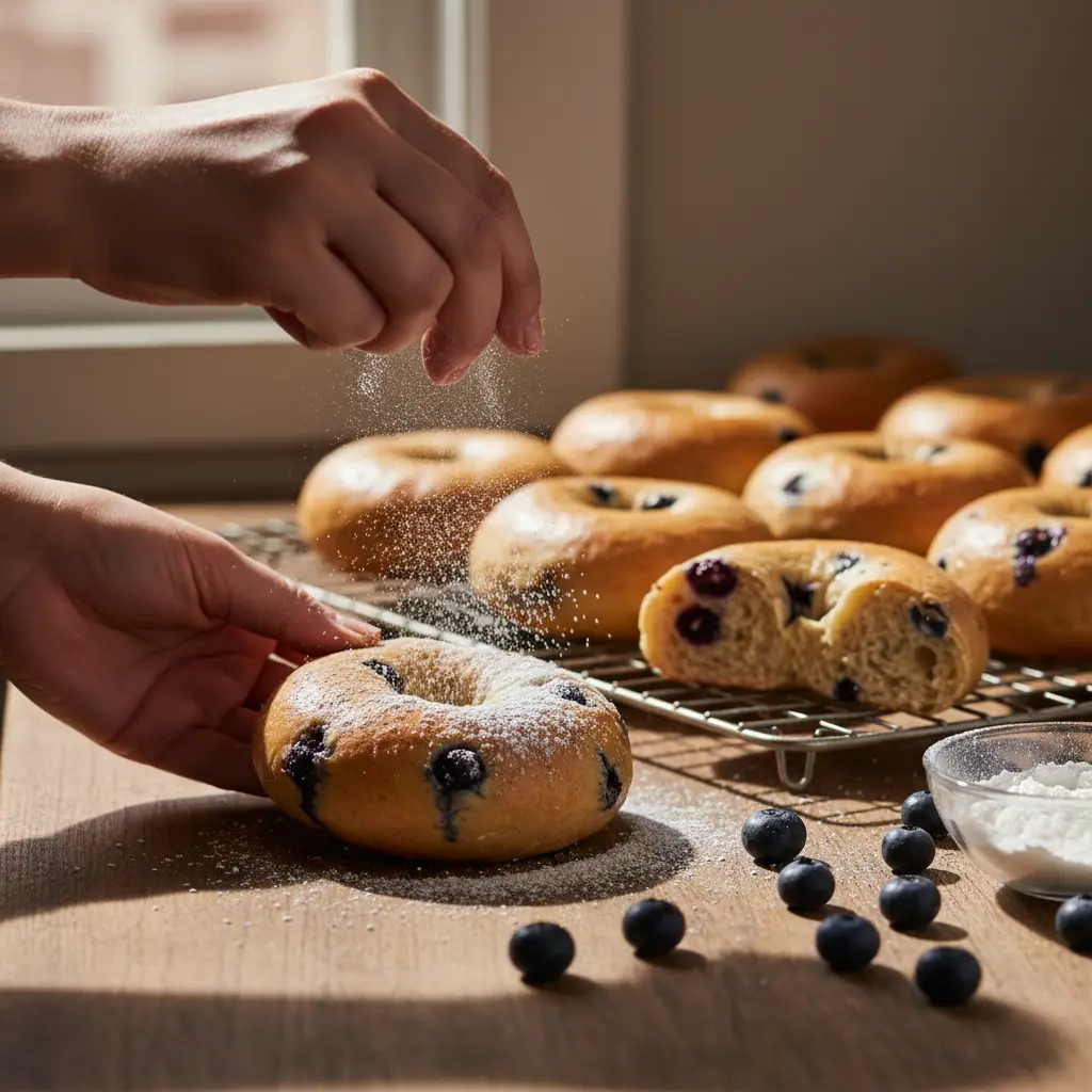 Blueberry Protein Bagels: 4 Easy Steps Under 200 Calories — detail