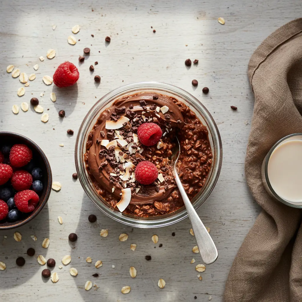 Chocolate Overnight Oats: 5-Minute High Protein Prep — result