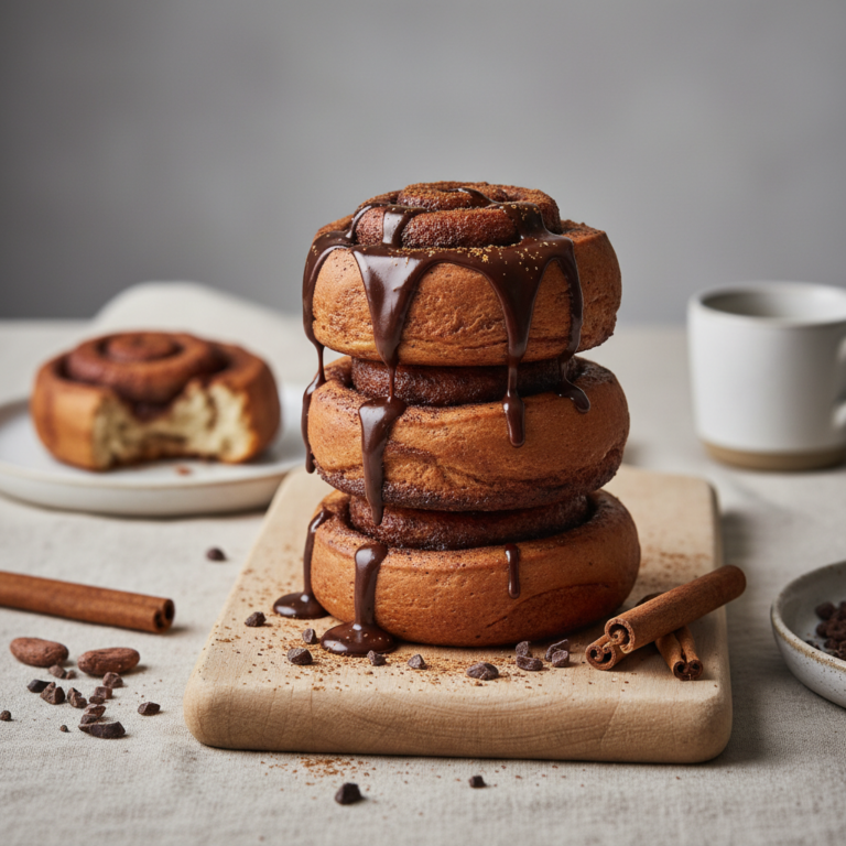 Ilustração editorial: Chocolate Protein Cinnamon Rolls: 4-Ingredient Keto Treat