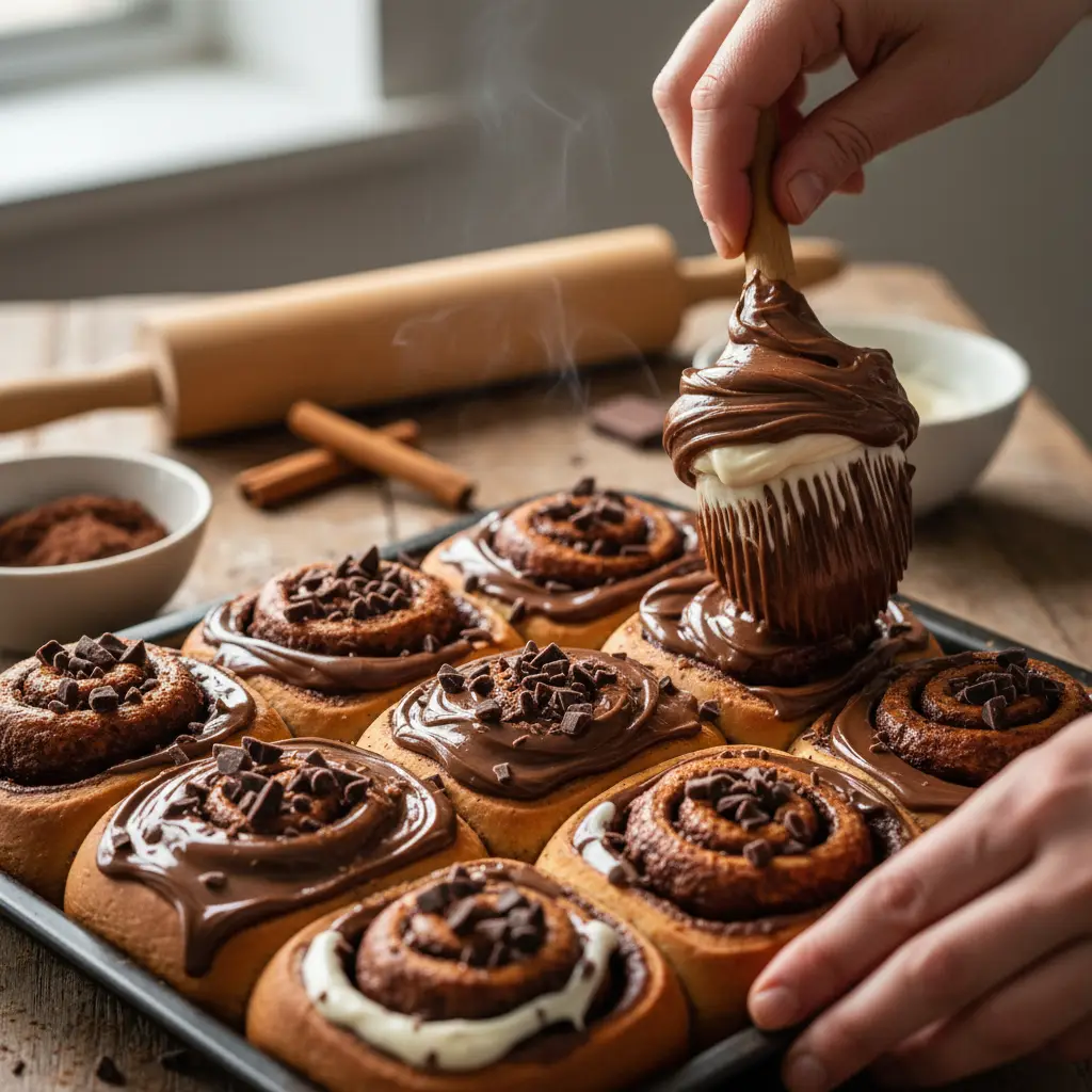 Chocolate Protein Cinnamon Rolls: 4-Ingredient Keto Treat — detail