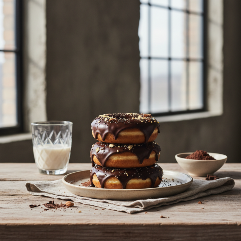 Ilustração editorial: Chocolate Protein Donuts: 4 Simple Steps to Low-Carb Treats