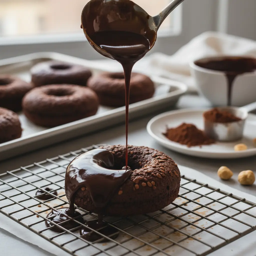 Chocolate Protein Donuts: 4 Simple Steps to Low-Carb Treats — detail