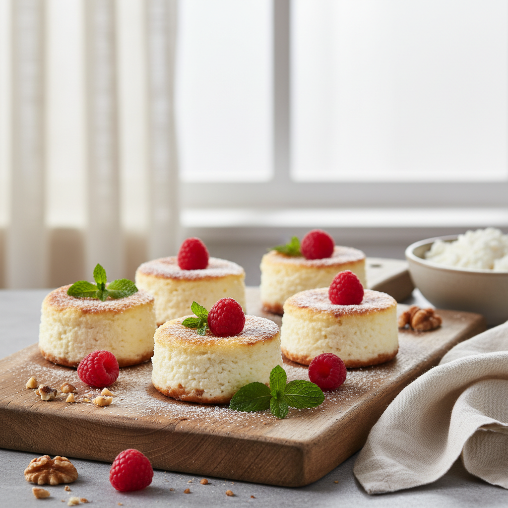Ilustração editorial: Cottage Cheese Cheesecake Bites: 12-Minute Low-Carb Treat