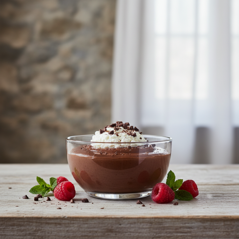 Ilustração editorial: Cottage Cheese Chocolate Mousse: No Bake, 3-Step Low-Carb Treat