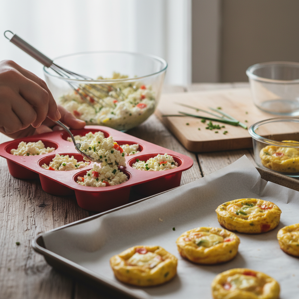 Cottage Cheese Egg Bites Meal Prep: 15g Protein in 12 Minutes — detail