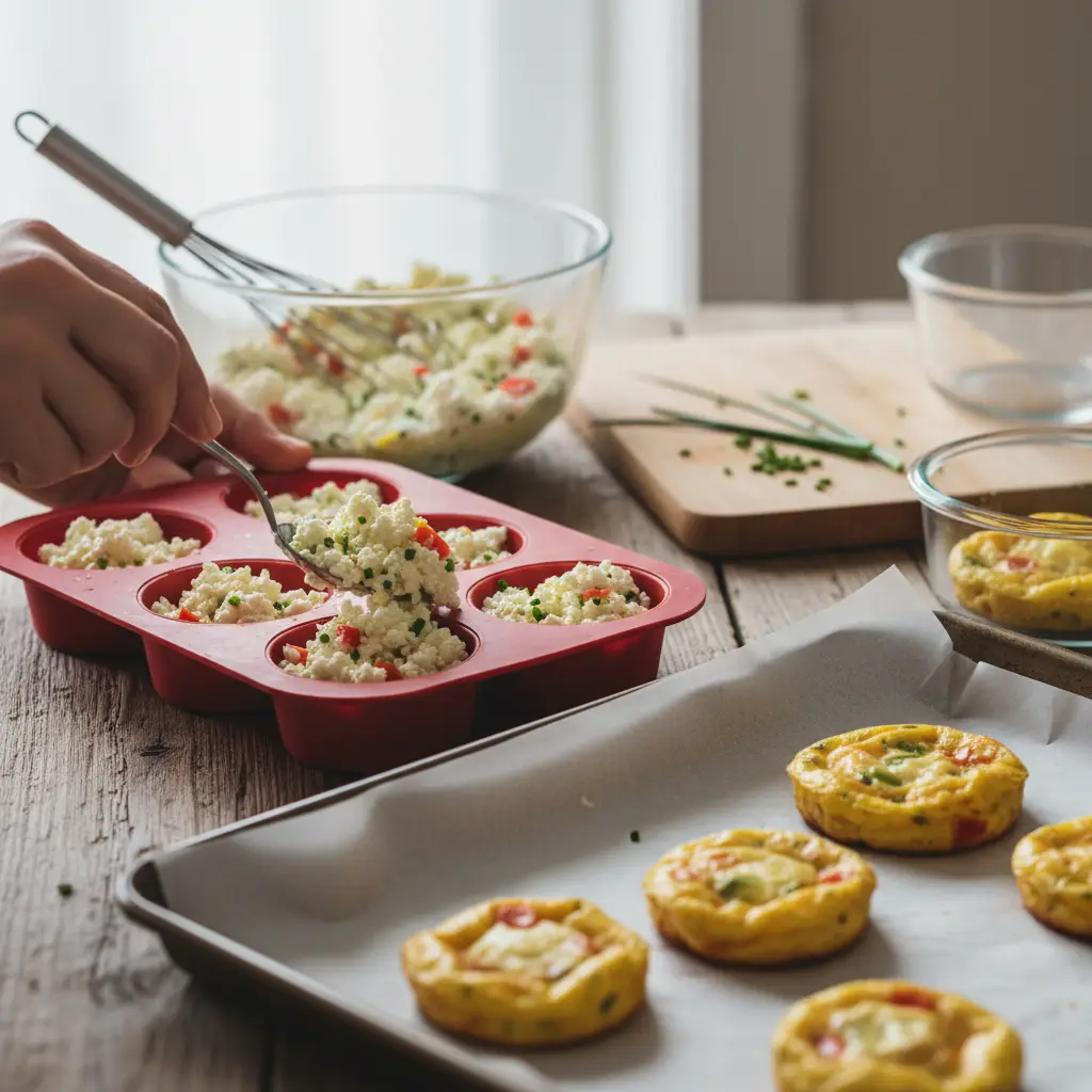 Cottage Cheese Egg Bites Meal Prep: 15g Protein in 12 Minutes — detail