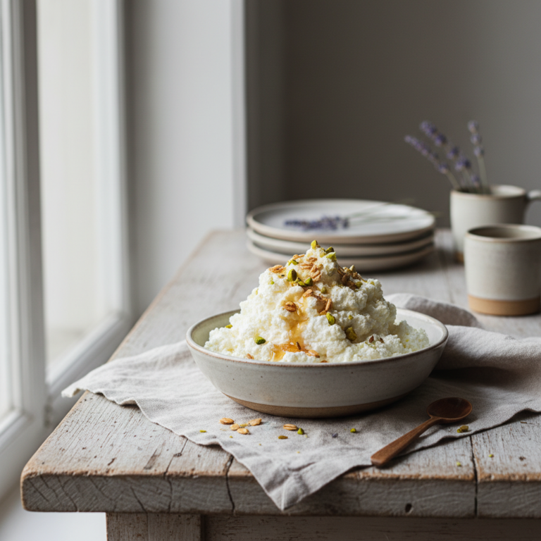 Ilustração editorial: Cottage Cheese Fluff: A 5-Minute Low-Carb Protein Hack
