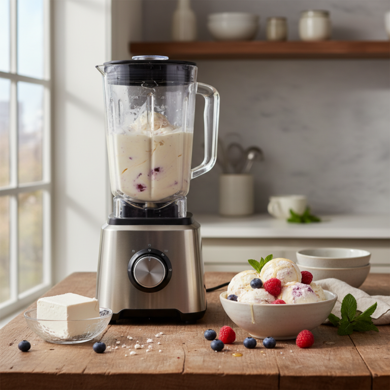 Ilustração editorial: Cottage Cheese Ice Cream Blender Method: 3 Ways to Perfect It