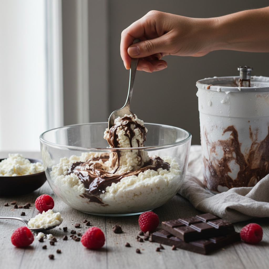 Cottage Cheese Ice Cream Chocolate: 1 High-Protein Treat — detail
