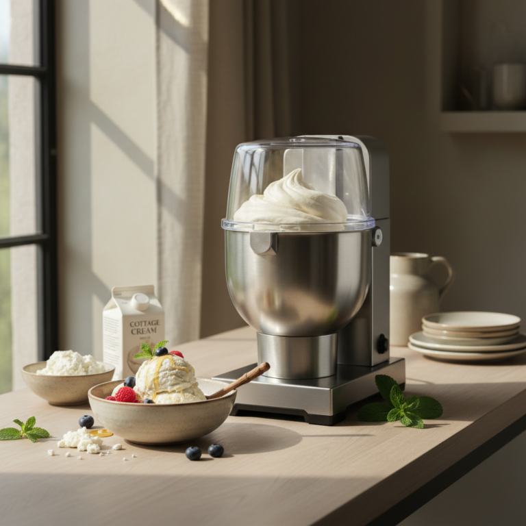 Ilustração editorial: Cottage Cheese Ice Cream No Ice Cream Maker: 3-Step Method
