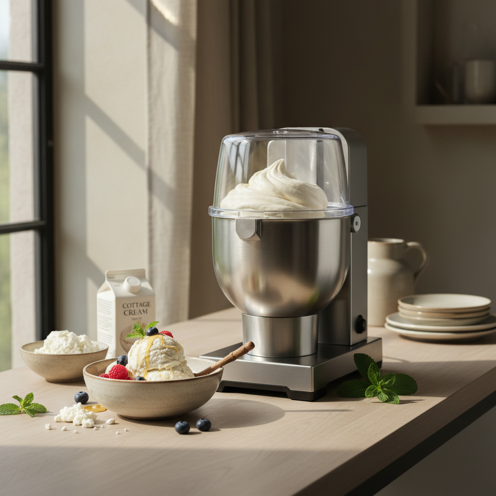 Ilustração editorial: Cottage Cheese Ice Cream No Ice Cream Maker: 3-Step Method
