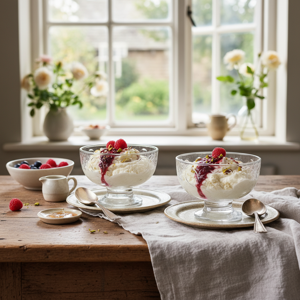 Ilustração editorial: Cottage Cheese Mousse for Two: 5-Minute High Protein Dessert