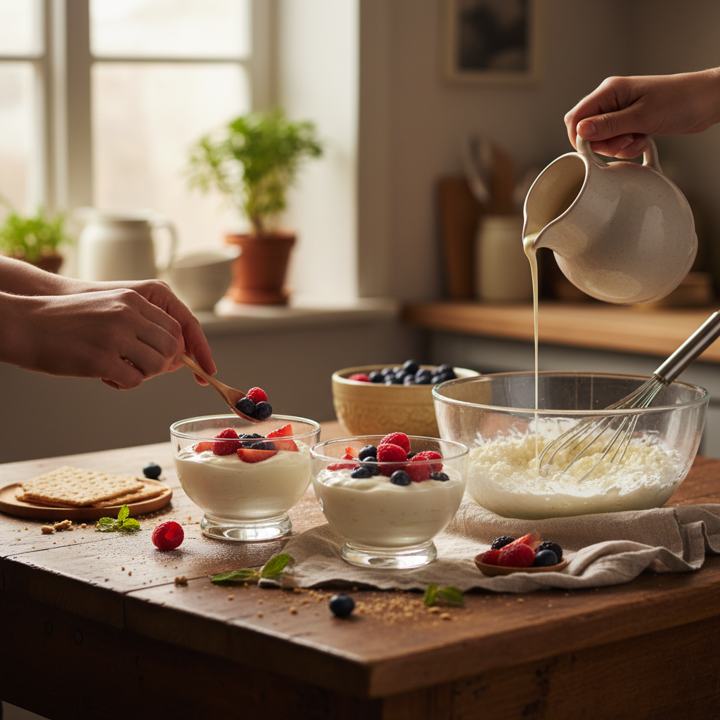 Cottage Cheese Mousse for Two: 5-Minute High Protein Dessert — detail