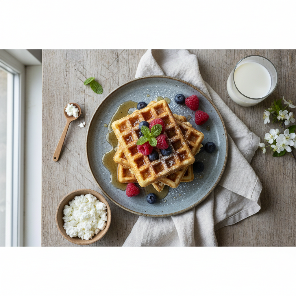 Cottage Cheese Waffles: 30g Protein in 12 Minutes — result