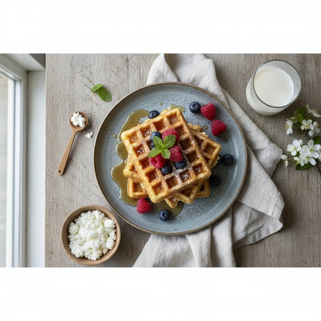 Cottage Cheese Waffles: 30g Protein in 12 Minutes — result
