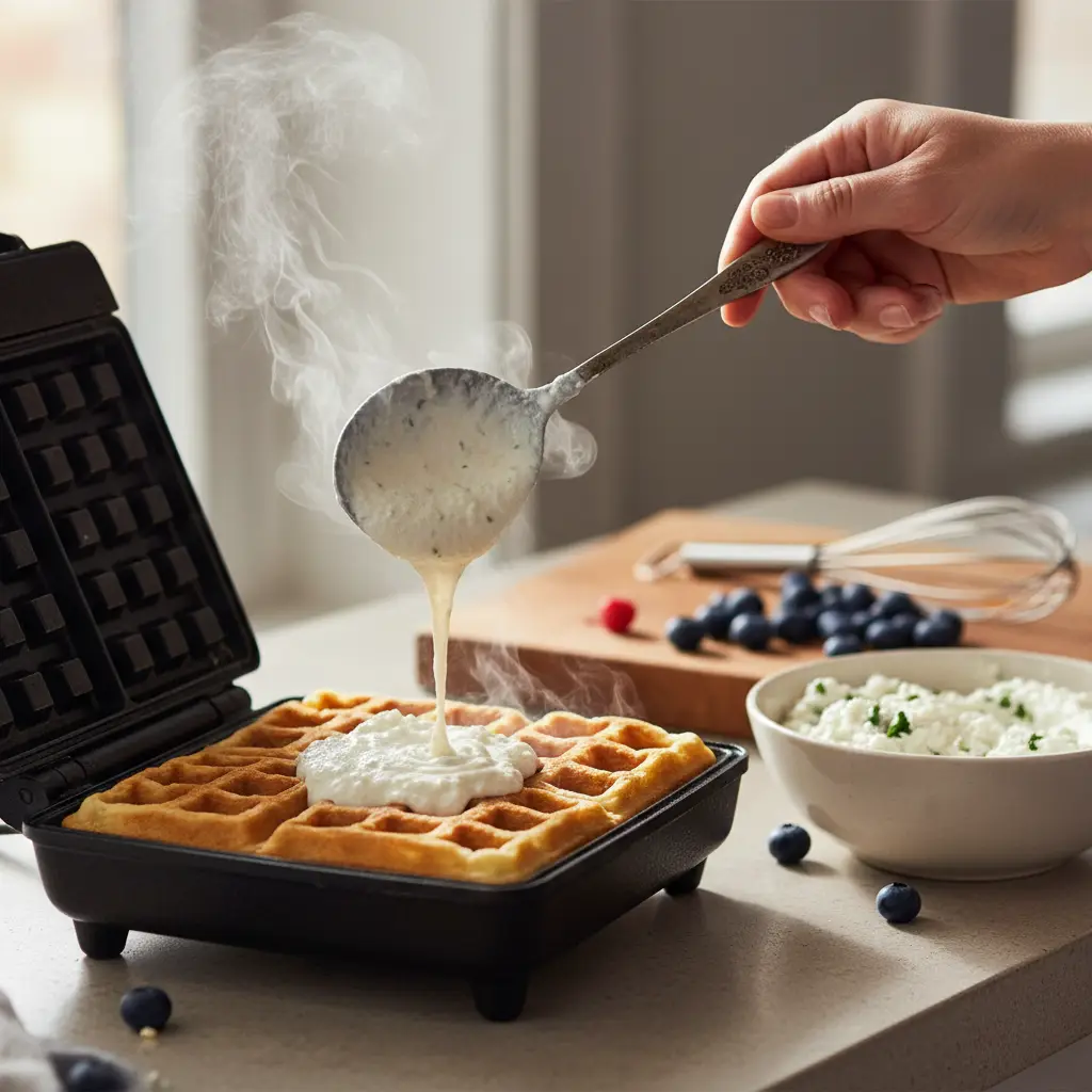 Cottage Cheese Waffles: 30g Protein in 12 Minutes — detail