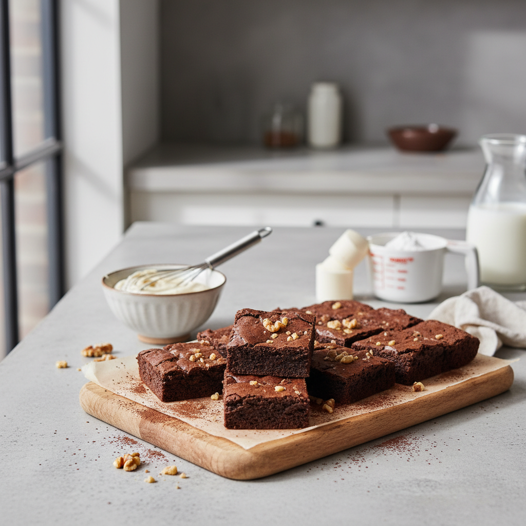 Ilustração editorial: Easy Protein Brownies: 12-Minute Air Fryer Fix