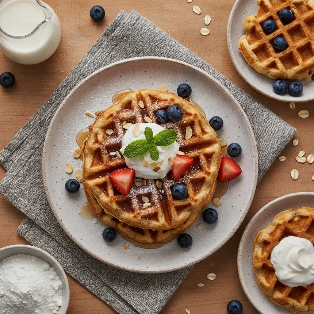 Fluffy Protein Waffles: 25g Protein in 12 Minutes — result