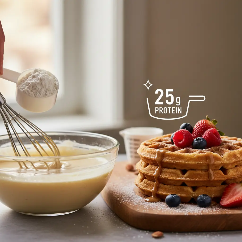 Fluffy Protein Waffles: 25g Protein in 12 Minutes — detail