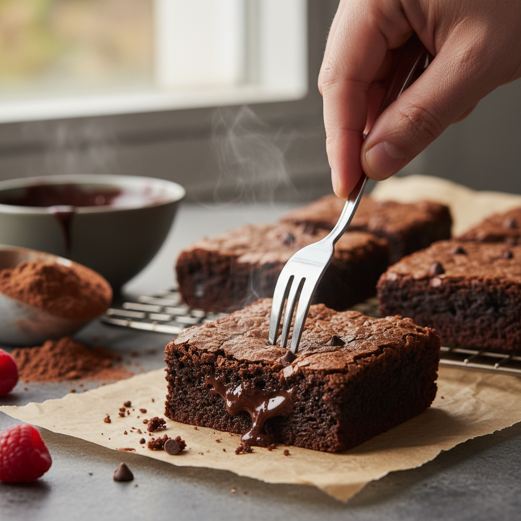 Fudgy Protein Brownies: 12-Minute Air Fryer Delight — detail