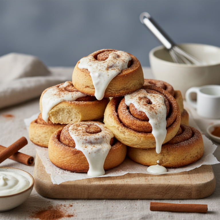 Ilustração editorial: Greek Yogurt Cinnamon Rolls: 4-Ingredient Low-Carb Perfection