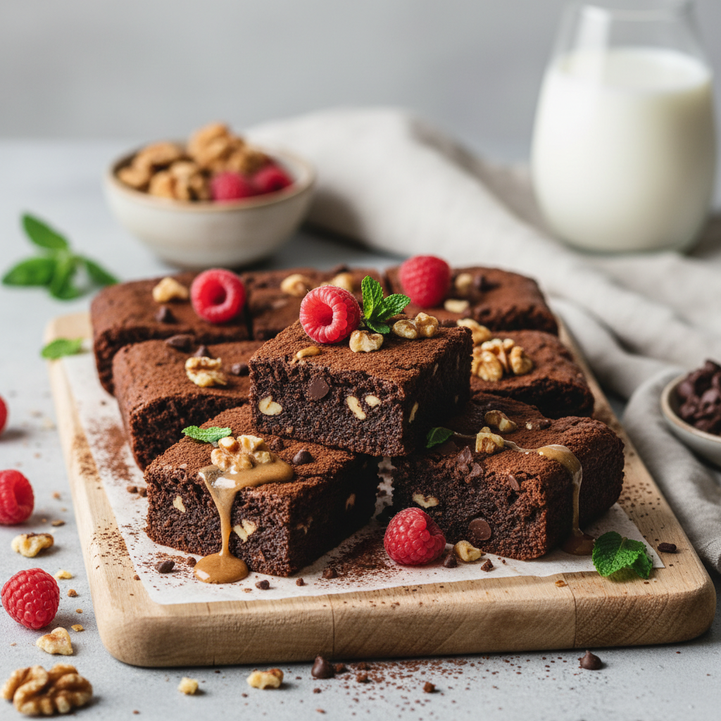 Ilustração editorial: Healthy Protein Brownies: The 12-Minute Air Fryer Fix