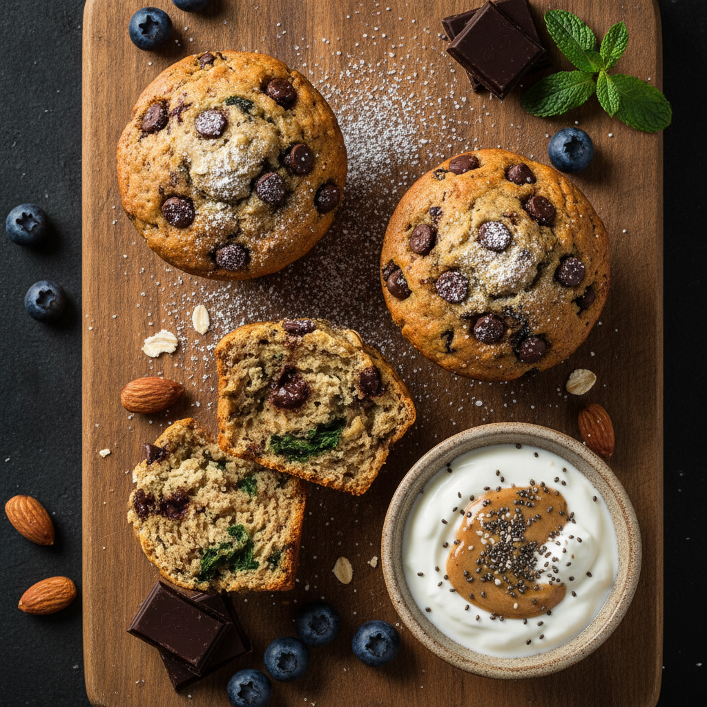 Healthy Protein Muffins: 12-Minute Chocolate Chip Air Fryer Hack — result