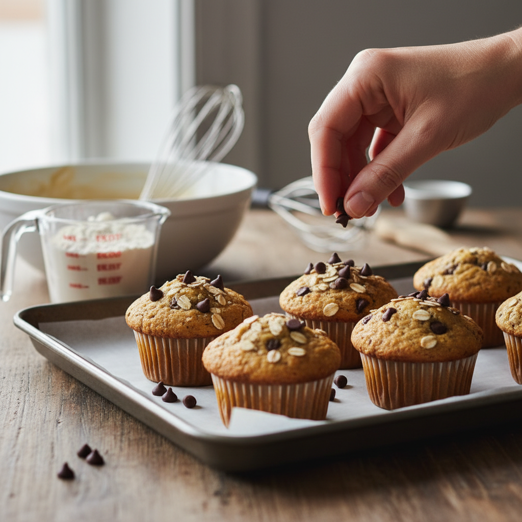 Healthy Protein Muffins: 12-Minute Chocolate Chip Air Fryer Hack — detail