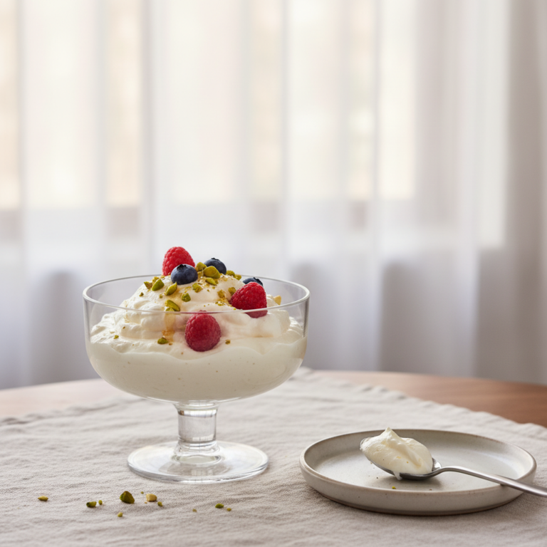 Ilustração editorial: High Protein Cottage Cheese Mousse: The 15-Minute Sweet Fix